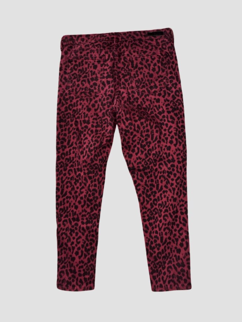 Sz.12*Social Standard*Burgundy/Black Animal-Print Skinny Jeans - Picture 5 of 6